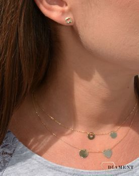 Złote kolczyki 585 koła z motywem serca KL 6790. Kolczyki złote w Sklepie z Biżuterią zegarki-diament.pl✓ Piękne Kolczyki dla Kobiet✓ (3).JPG